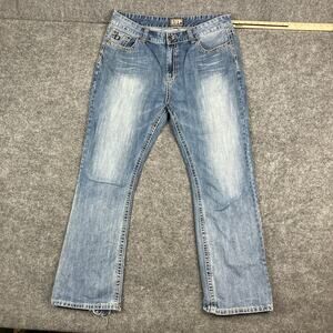 Cowboy Up Jeans Mens 40 Blue Bootcut Western Style Contrast Stitching